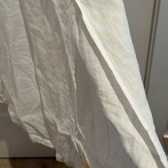 J Crew Cabana Linen Maxi Dress 2X White NWT CI918 J.Crew Resort Travel Beach - Picture 6 of 9